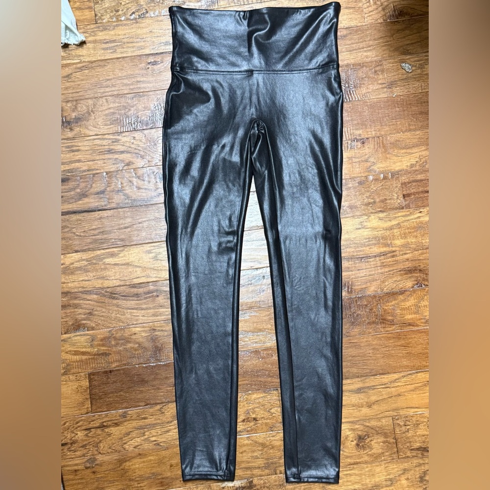 Spanx Black Faux Leather Leggings
